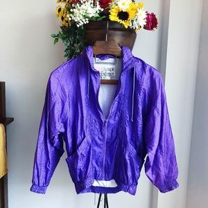 Vintage Purple Windbreaker Jacket
